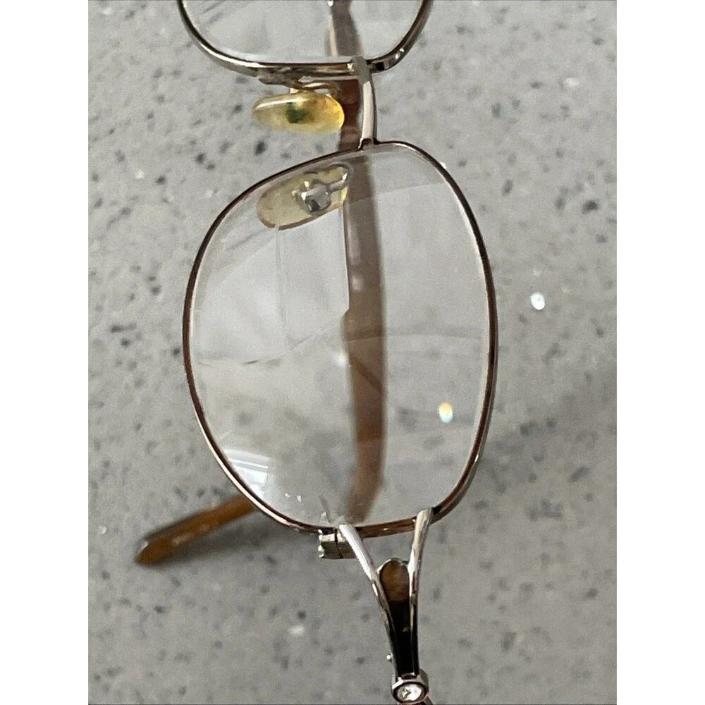 Joan Collins 9731 Gold Brown Eyeglasses FRAMES ONLY 52-16-135 oval full rim